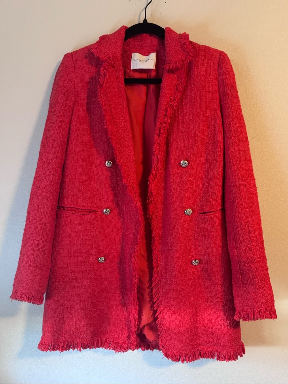 Red Tweed Blazer Size Small